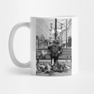 Pigeons in Locked down Bath Mug